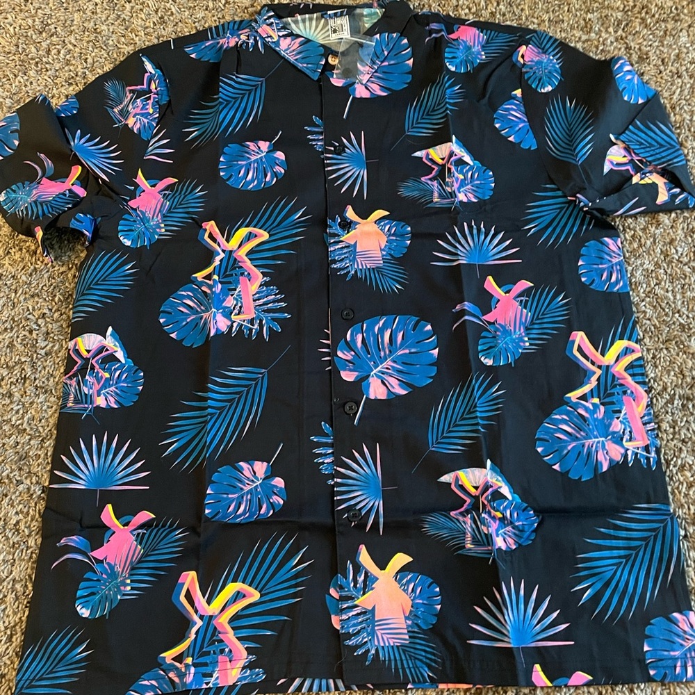 Dutch bros floral button up